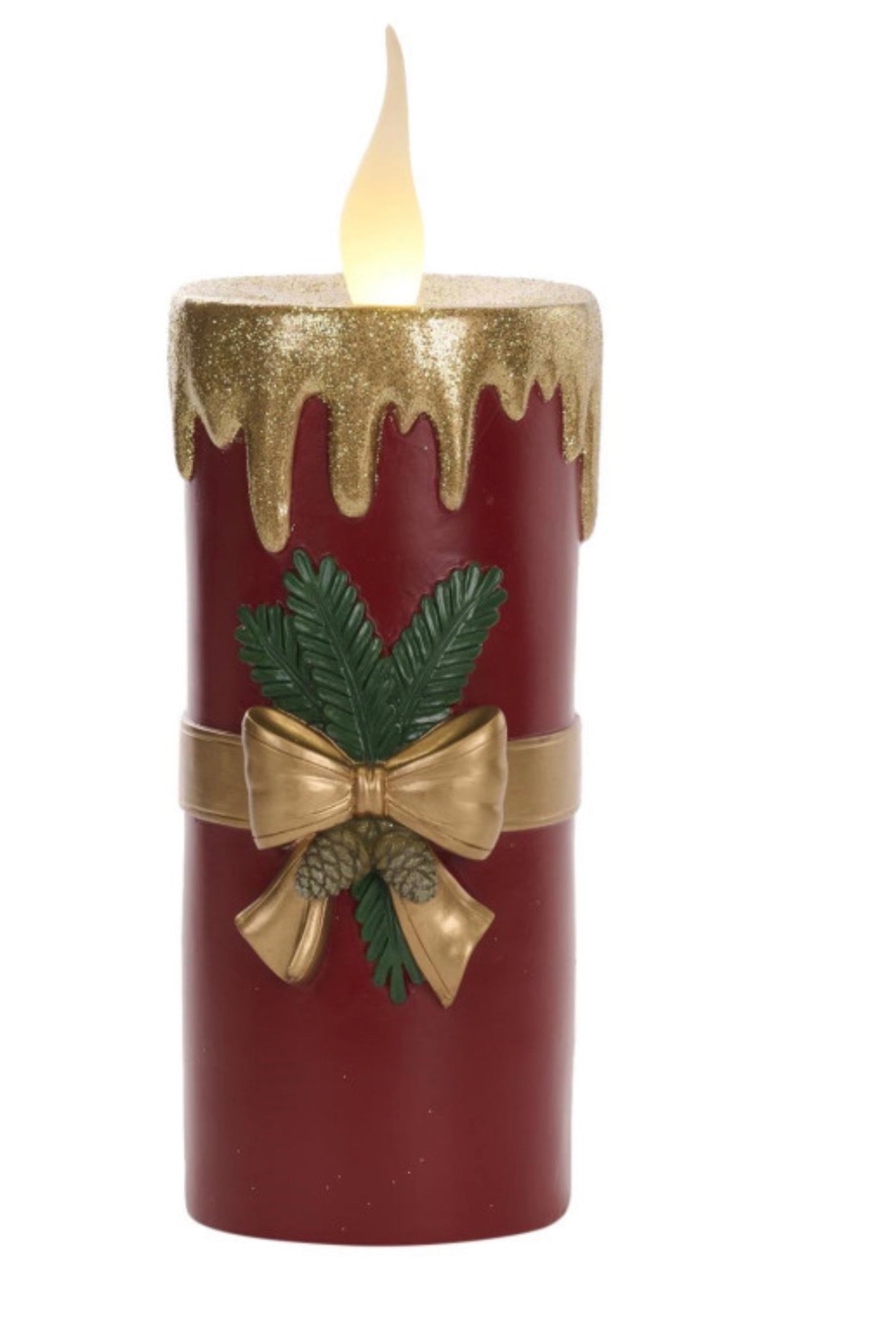 Goodwill LED XMAS CANDLE TT RD/GLD/GRN 44CM