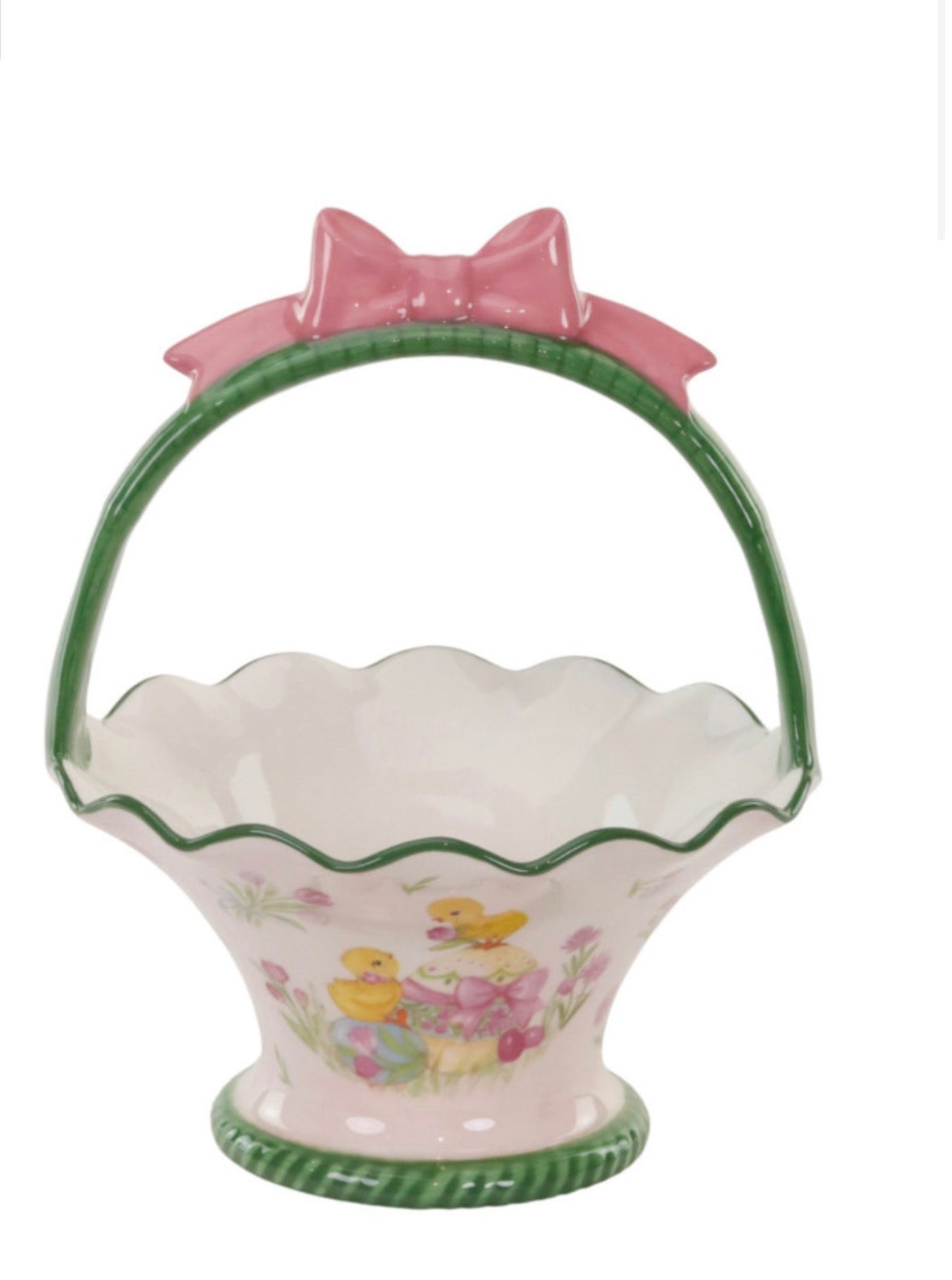 Paas mand met strik porselein