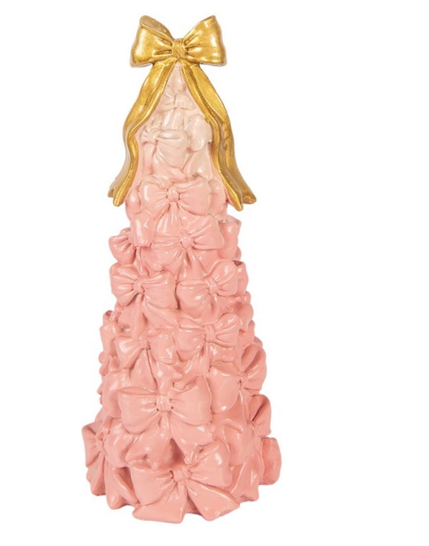 Clayre en Eef BEELD TAART Ø 12X29 CM ROZE KUNSTSTOF