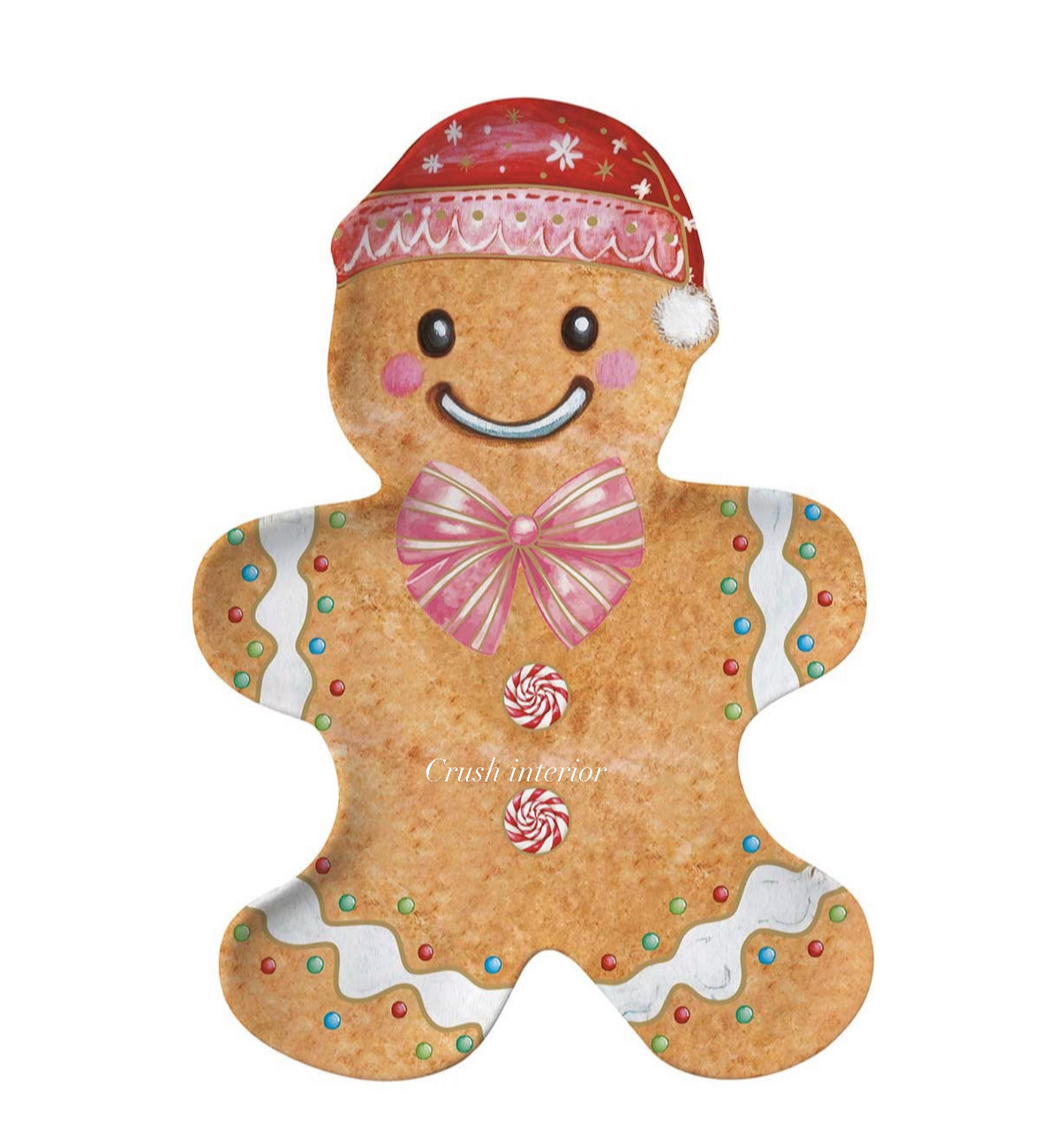 Kerst servies SWEET CHRISTMAS gingerbread schaal 17x25 cm