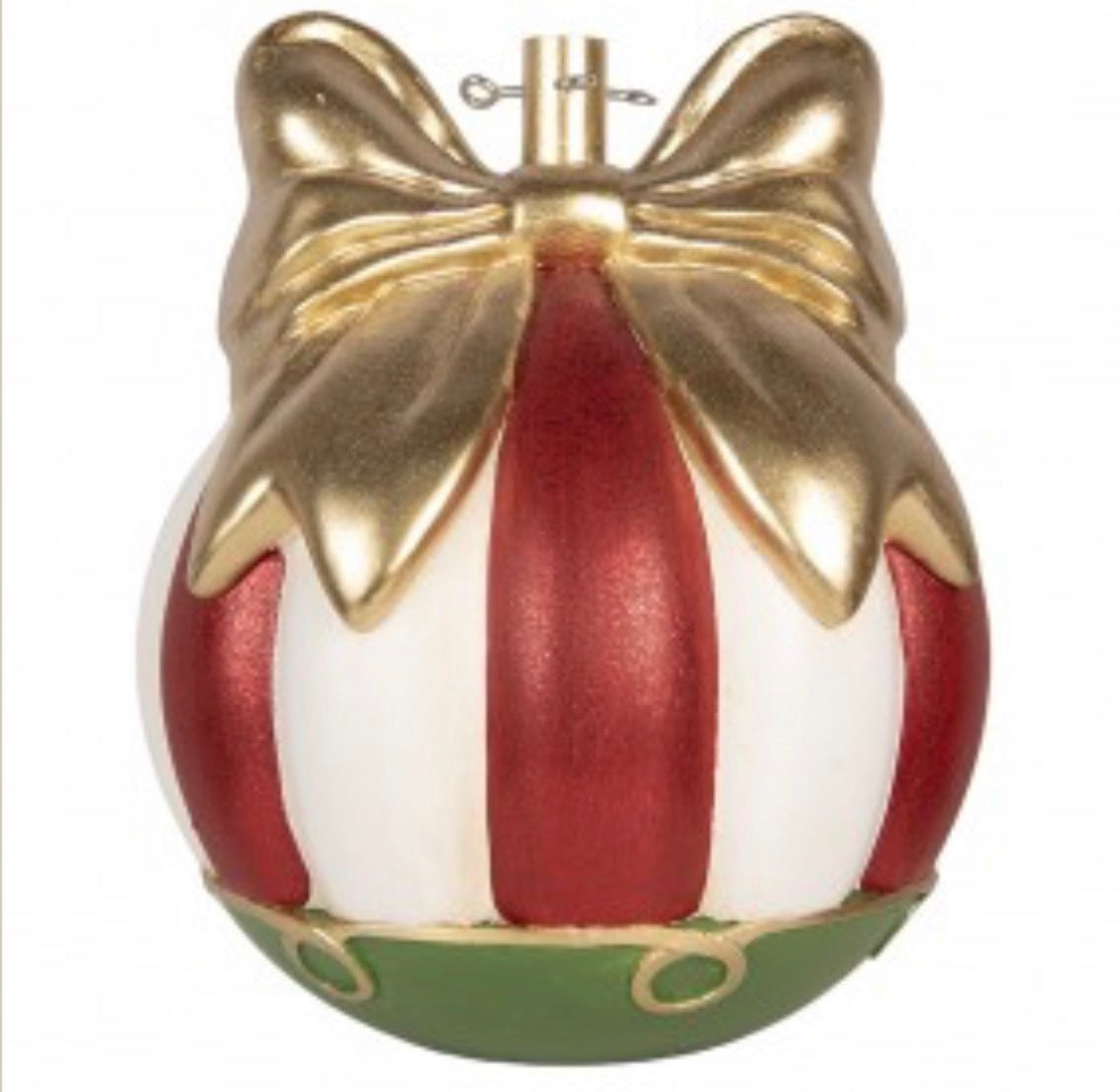 Kerst KERSTBOOM STANDAARD KERSTBAL 40X40X48 CM ROOD KERAMISCH MATERIAAL