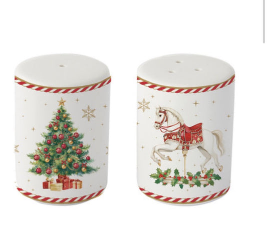 Peper- en zoutstel Christmas Tale – porselein – 7 cm