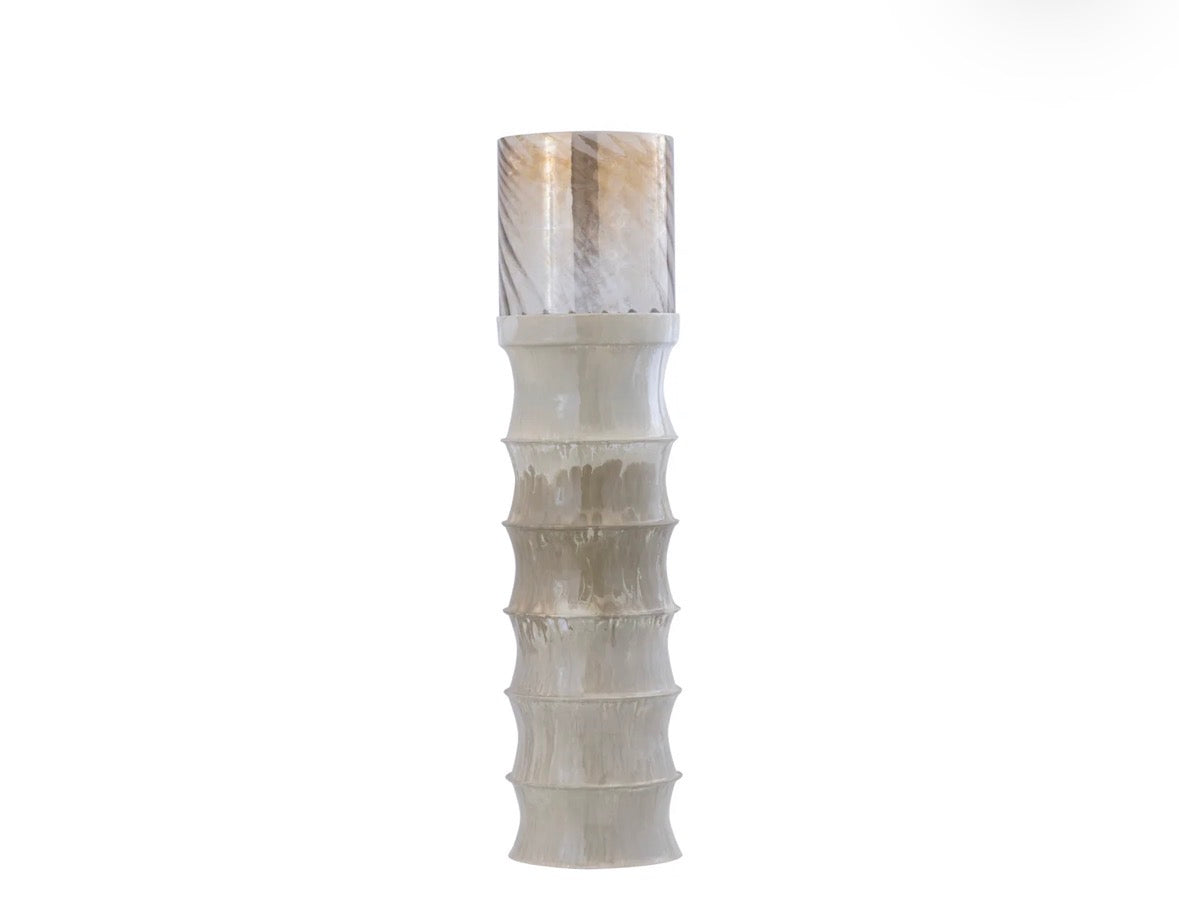 Windlicht Kaylyne Crème Emaille PTMD