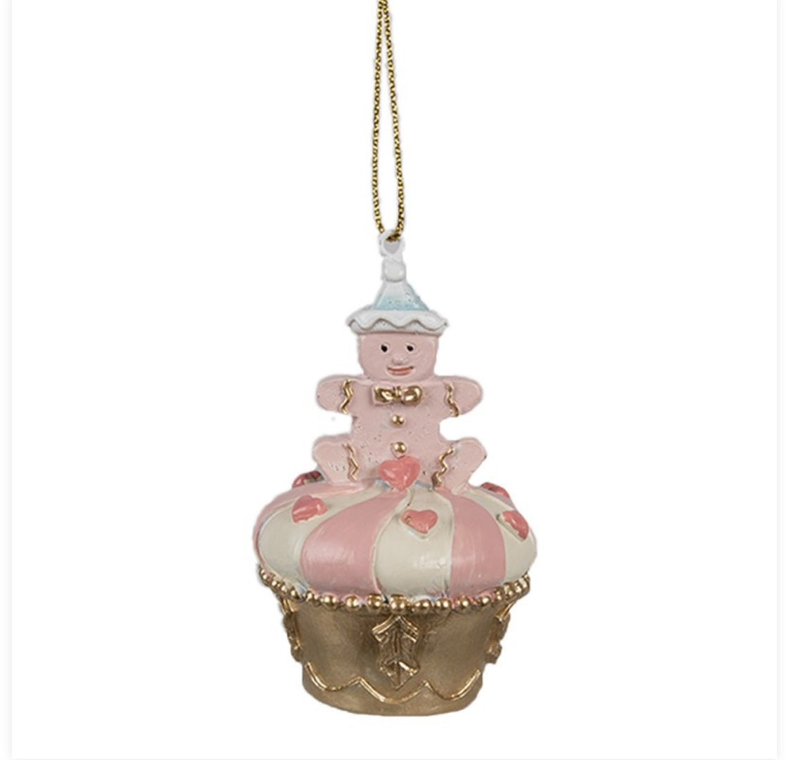 Kerst collectie kerstboomversiering cupcake gingerbread 5x8 cm