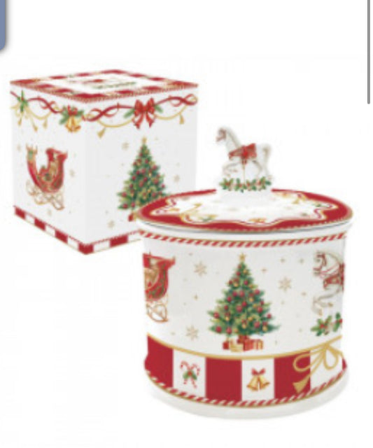 Kerst servies CHRISTMAS TALE voorraadpot 15 cm
