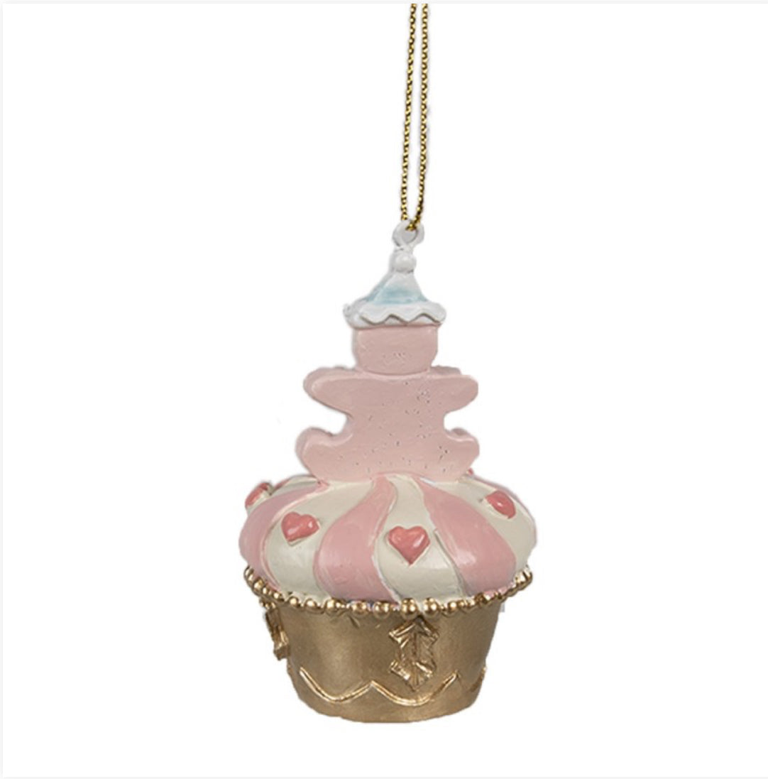 Kerst collectie kerstboomversiering cupcake gingerbread 5x8 cm