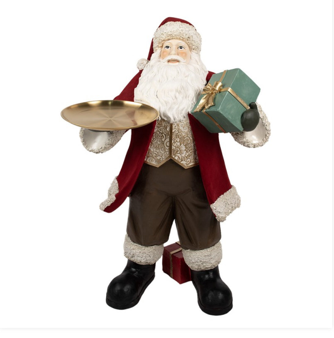 KERSTDECORATIE BEELD KERSTMAN 56X50X91 CM ROOD KUNSTSTOF