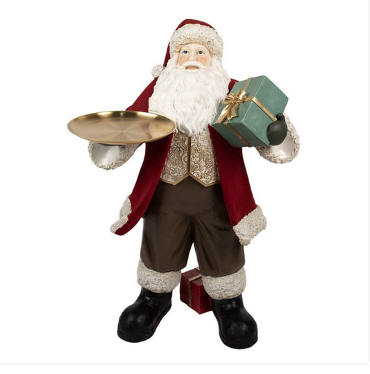 KERSTDECORATIE BEELD KERSTMAN 56X50X91 CM ROOD KUNSTSTOF