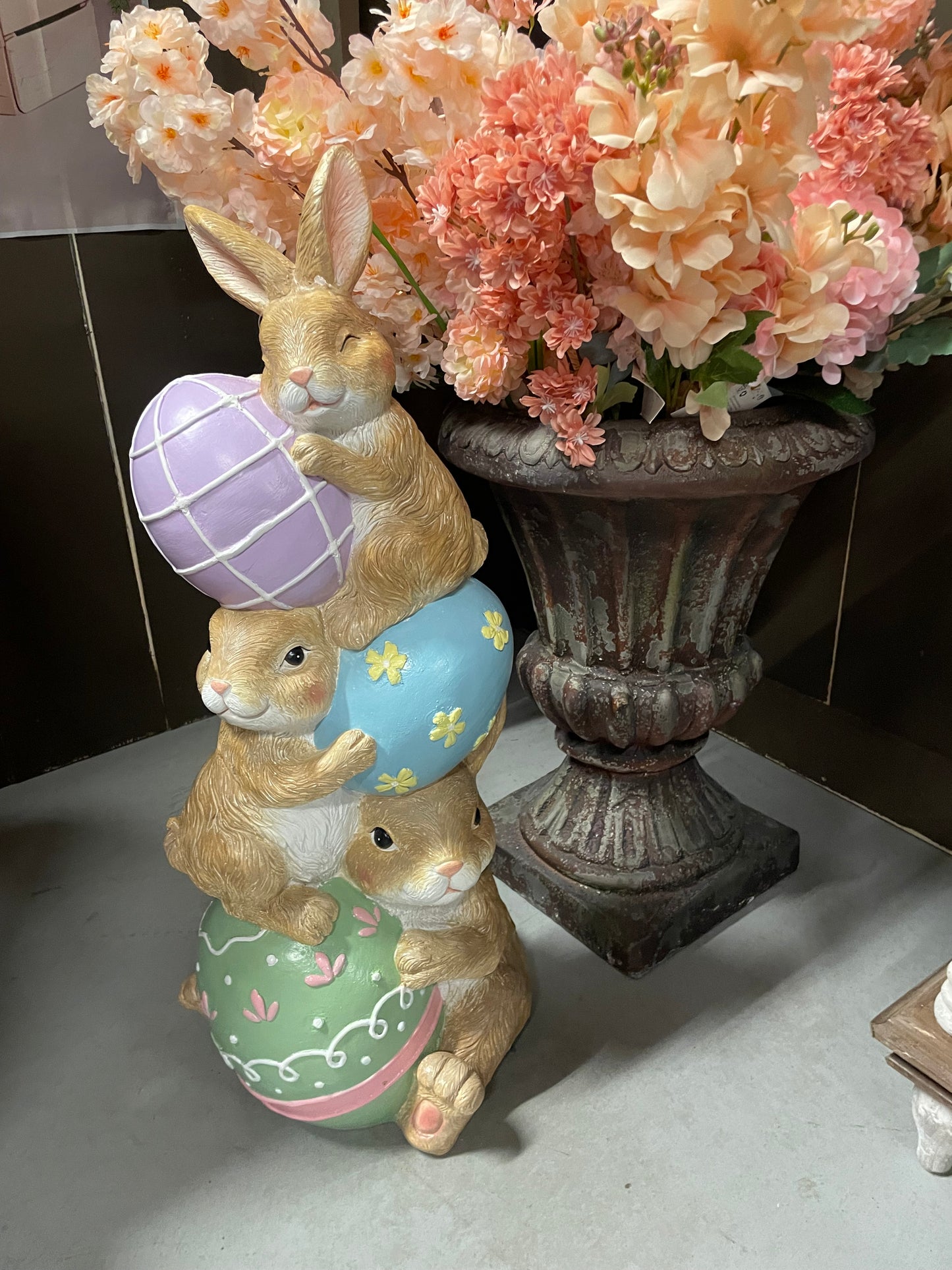 Clayre & Eef spelende konijntjes 31x25x72 cm