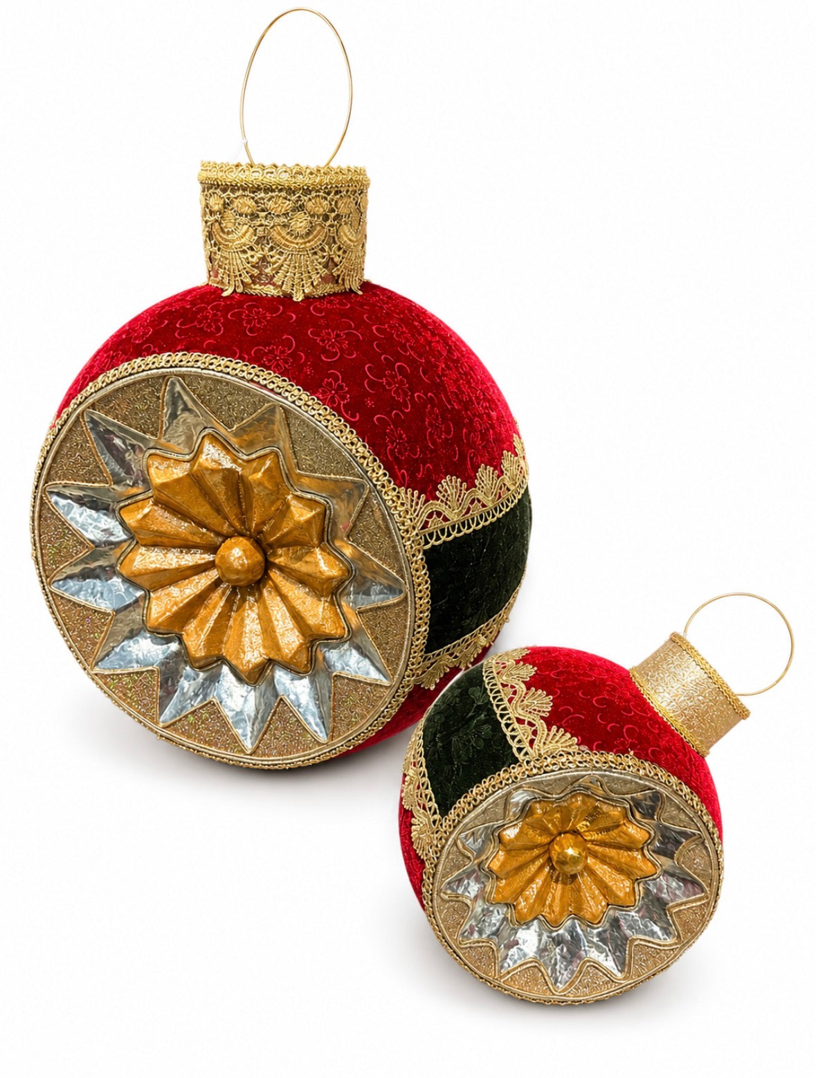 Goodwill M&G Luxe Fluwelen Kerstbal Ornament in twee maten