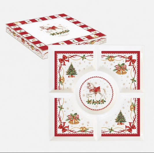 Kerst Serveerbord met Vakken Christmas Tale – 25 cm