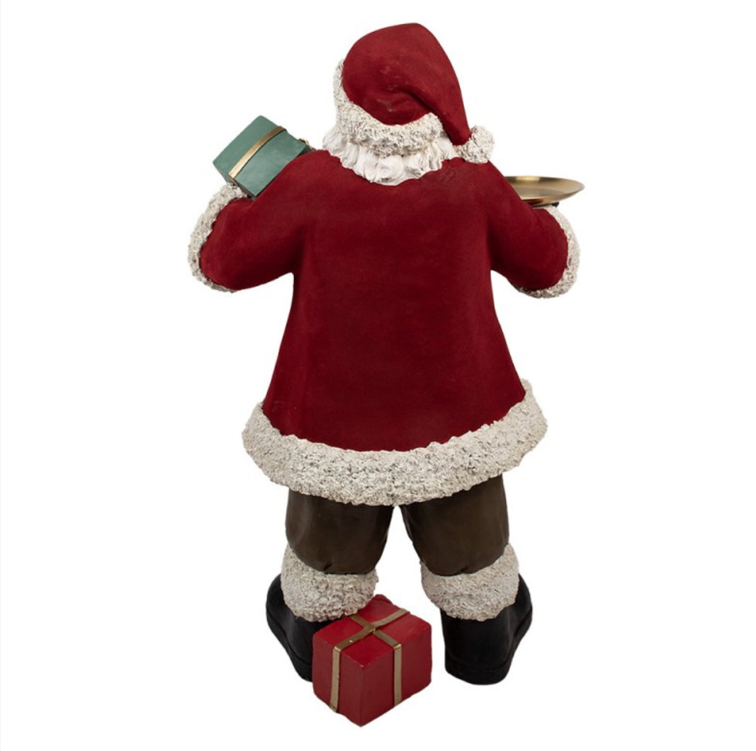 KERSTDECORATIE BEELD KERSTMAN 56X50X91 CM ROOD KUNSTSTOF