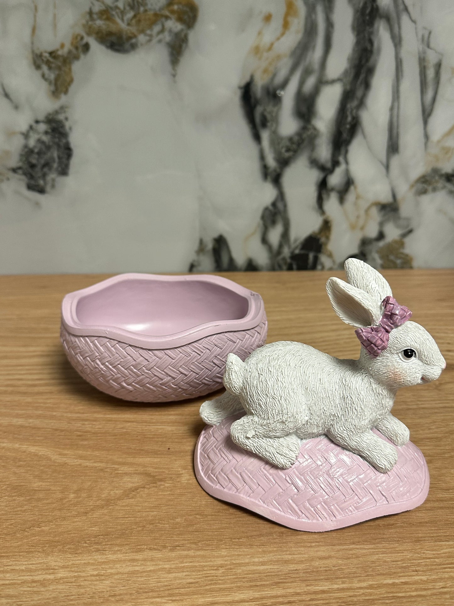 Paas collectie Clayre & Eef schaaltje met deksel 8x13x17 cm