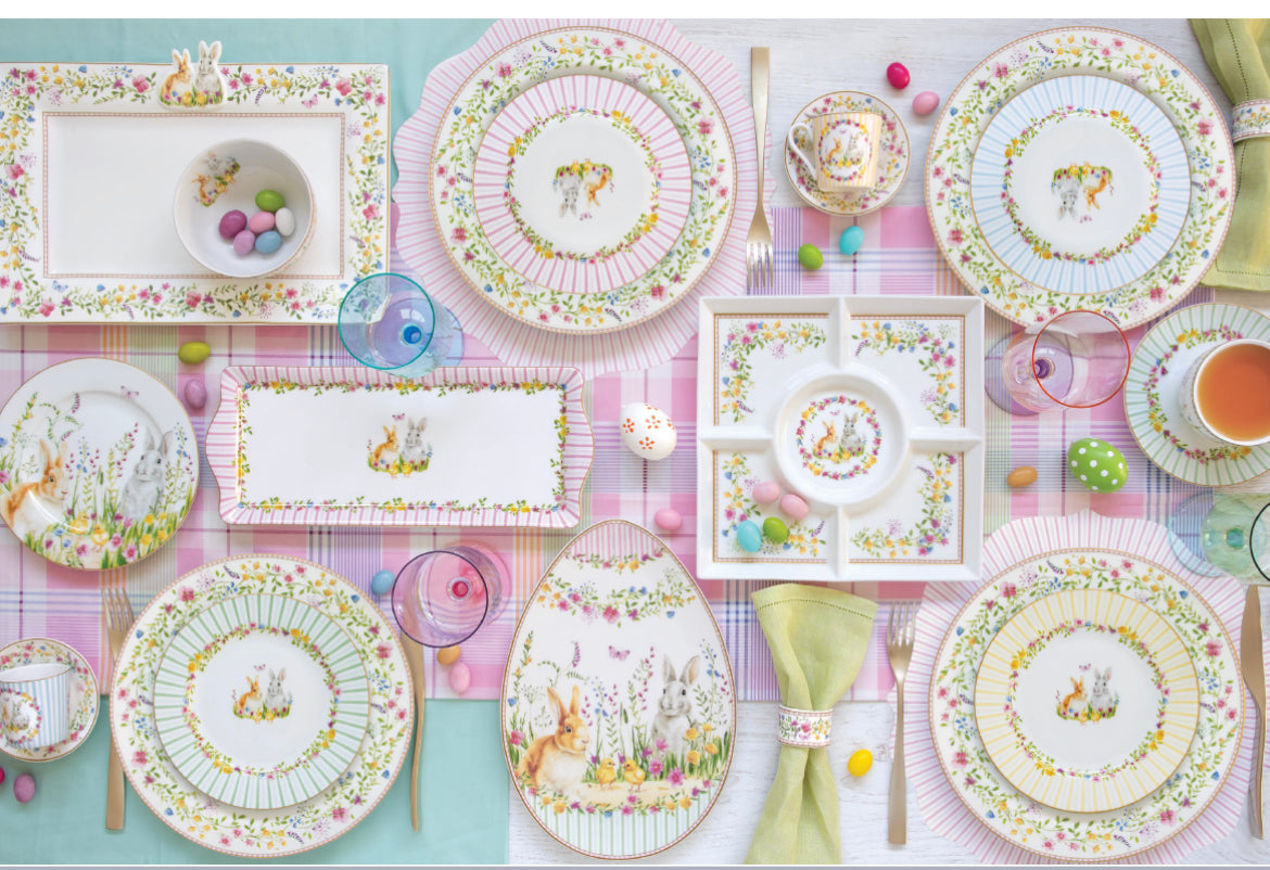 Paas collectie happy easter ei model serveerschaal 30x21 cm