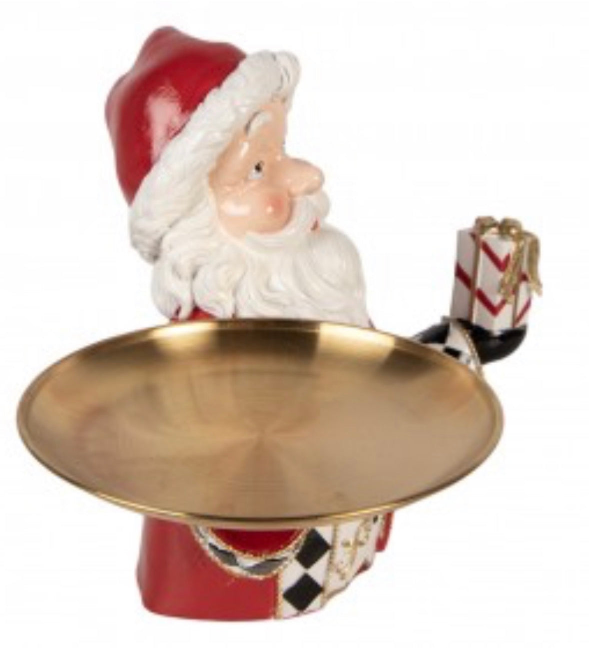 Kerstman met Serveerschaal Rood – 35 × 22 × 25 cm – Clayre & Eef