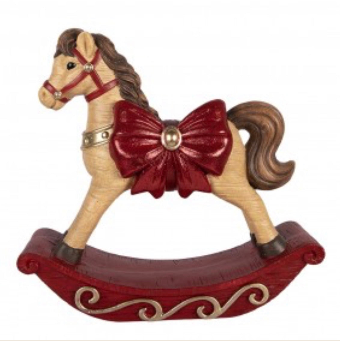 KERSTBOOM STANDAARD HOBBELPAARD 73X21X61 CM BRUIN KERAMIEK