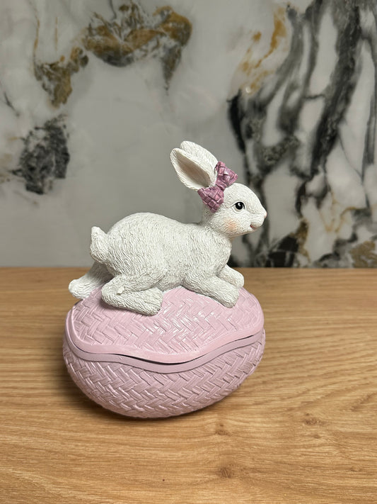 Paas collectie Clayre & Eef schaaltje met deksel 8x13x17 cm