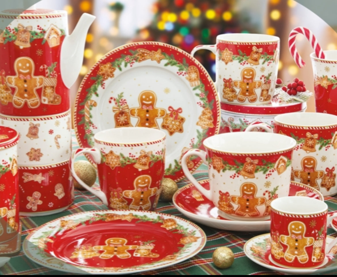 Kerst servies  Gingerbread set van 4 Ontbijtbord