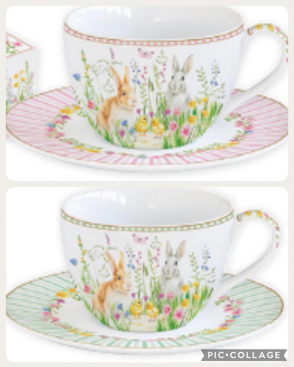 Paas collectie happy easter kop& schotel set van twee 240 ml