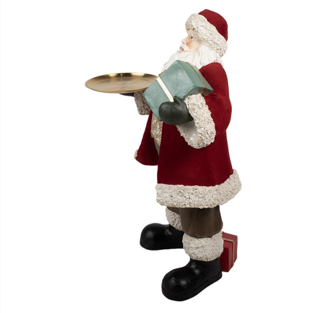 KERSTDECORATIE BEELD KERSTMAN 56X50X91 CM ROOD KUNSTSTOF