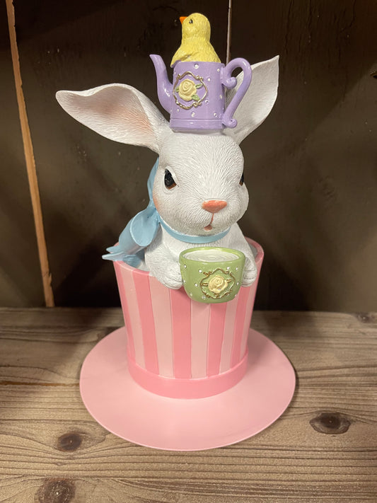 Paas collectie Clayre  & Eef konijn in hoed   Ø 18x26 cm