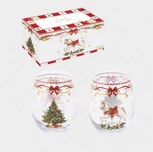 Set van 2 Drinkglazen Christmas Tale – 500 ml