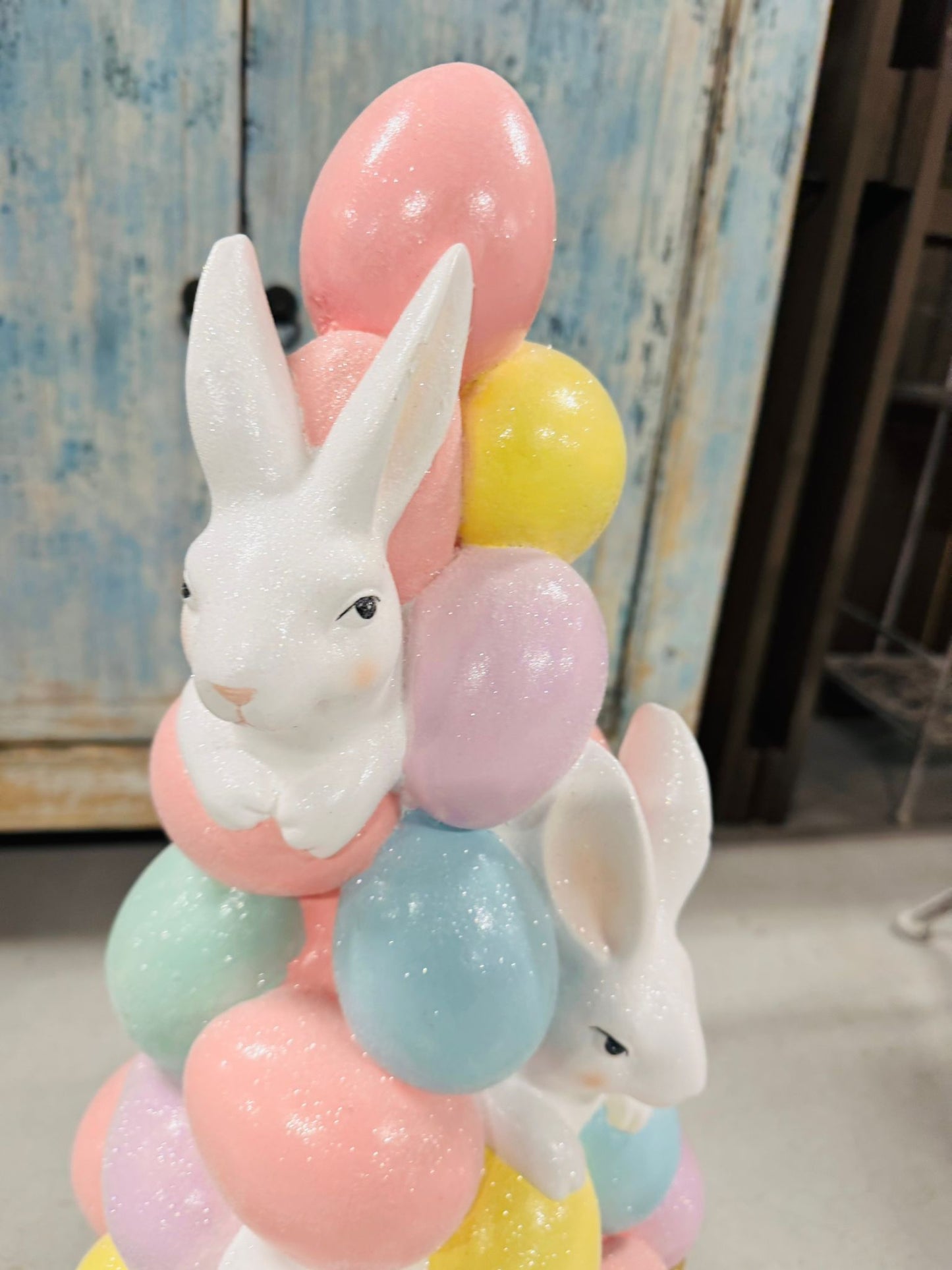 Clayre & Eef grote taart met eieren en konijntjes 27x61 cm