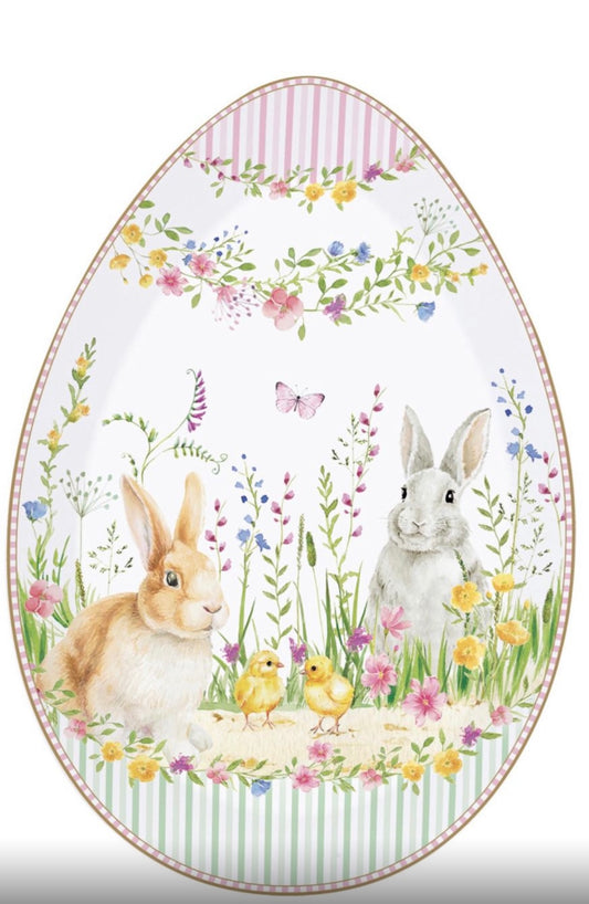 Paas collectie happy easter ei model serveerschaal 30x21 cm