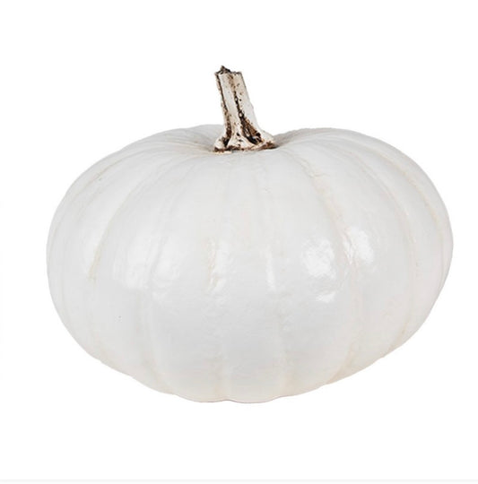 Herfst decoratie pompoen Ø 17X13 CM wit polyester