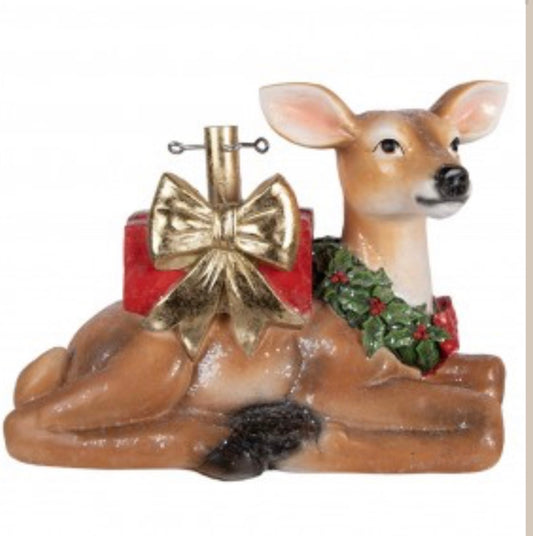 Clayre & Eef Kerstboomstandaard Rendier Bruin – 57X25X39