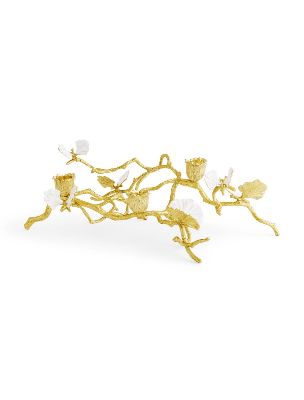 Michael Aram Butterfly Ginkgo Gold Low Candleholders