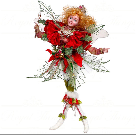 Mark Roberts Small Holly Bells Fairy Doll – 28 cm