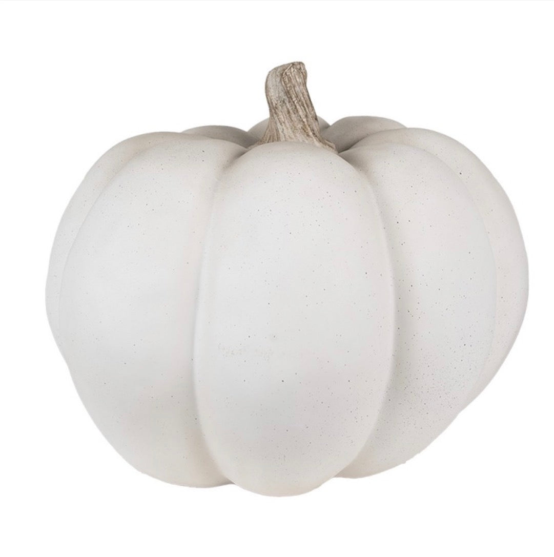 Herfst decoratie pompoen Ø 17X13 CM wit polyester