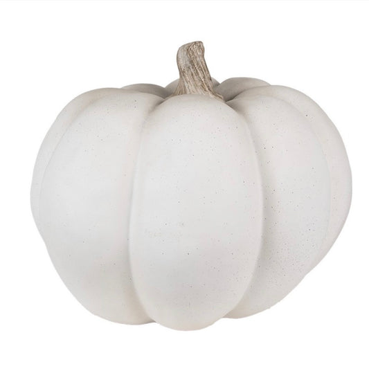 Herfst decoratie pompoen Ø 17X13 CM wit polyester
