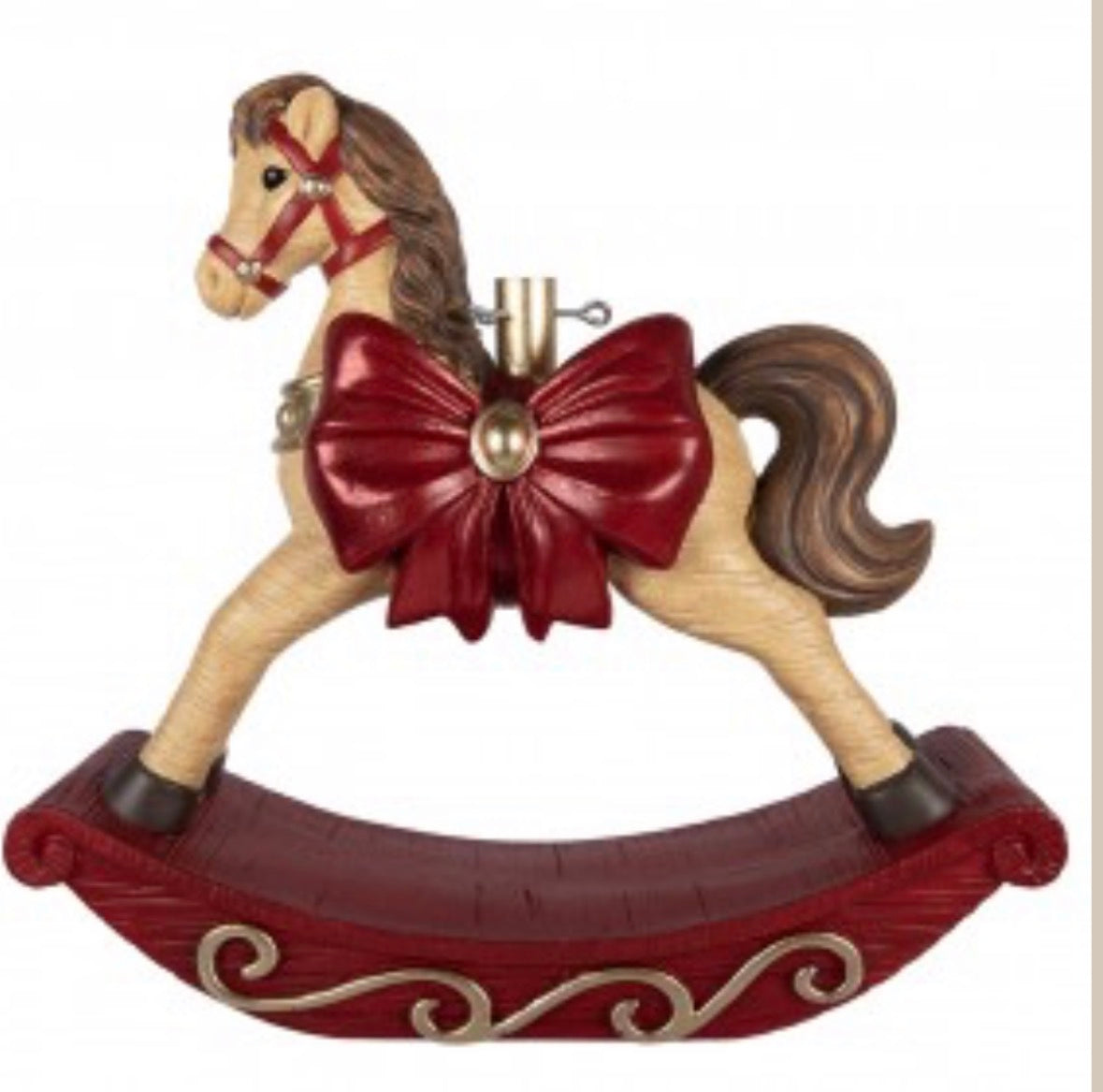 KERSTBOOM STANDAARD HOBBELPAARD 73X21X61 CM BRUIN KERAMIEK