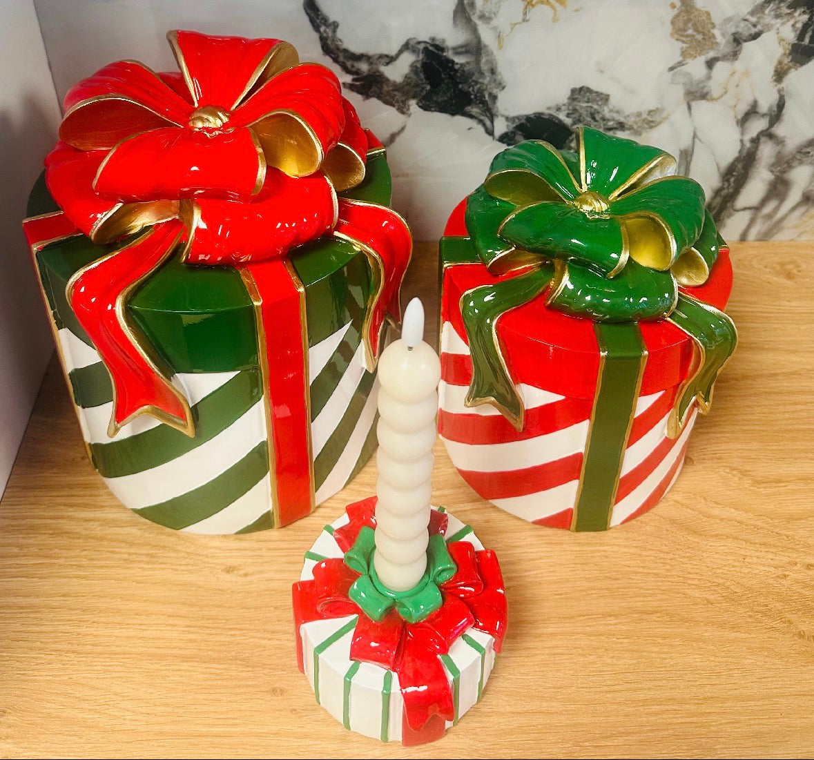 Clayre & Eef Kerstdecoratie Cadeau – Verkrijgbaar in 2 Maten