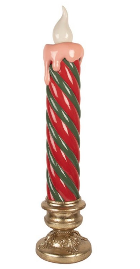 Kerst collectie KANDELAAR Ø 23X99 CM ROOD KUNSTSTOF
