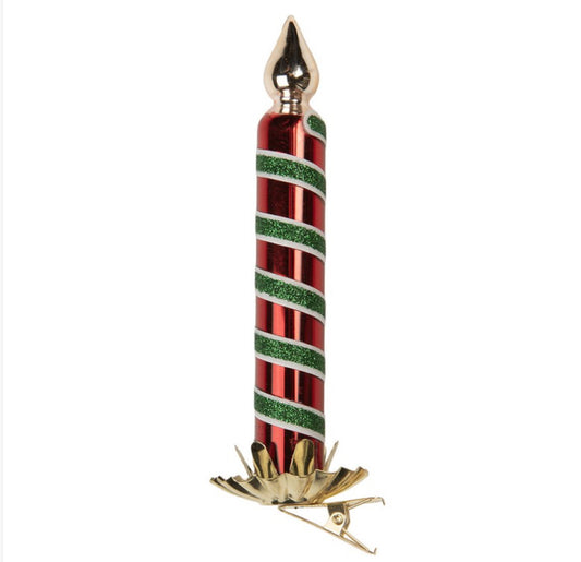 KERSTHANGER Ø 4X14 CM ROOD GLAS