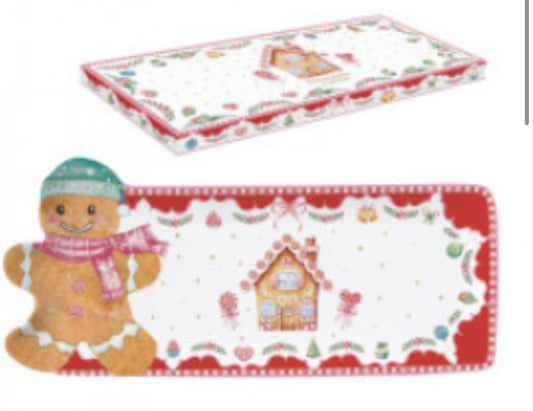 Kerst servies SWEET CHRISTMAS cake schaal 36x16 cm