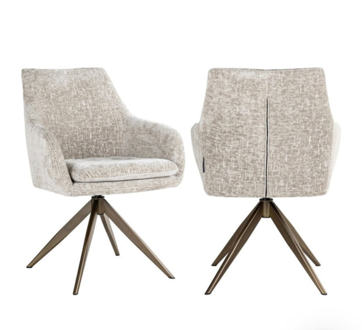 Richmond Draaibare Eetkamerstoel Lisonne Chenille