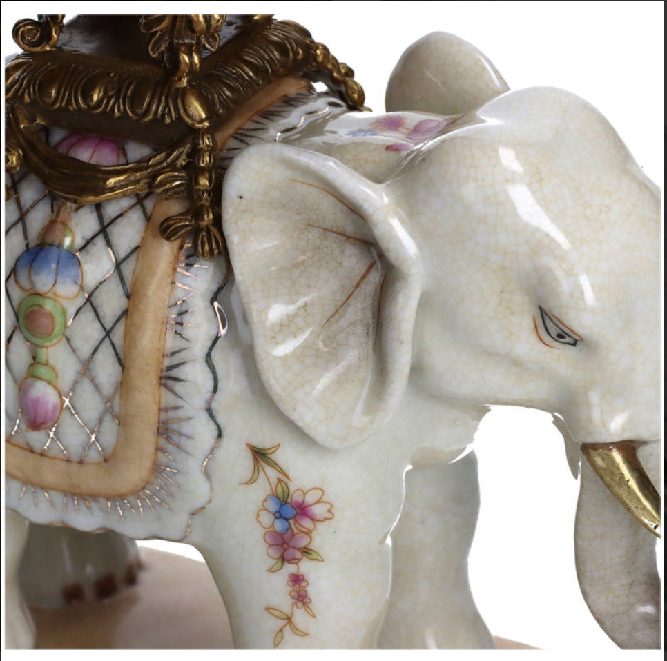 Schaal Olifant Wit 19x15x28cm