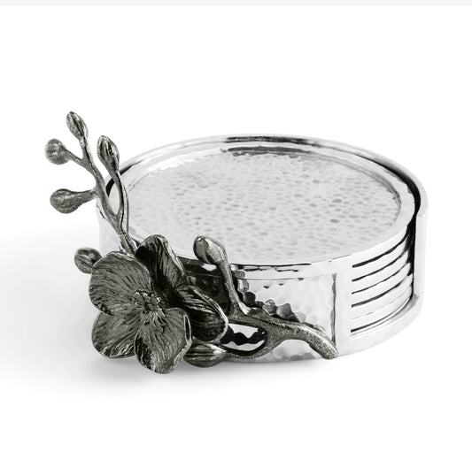 Michael Aram Black Orchid Drink Coaster Set
