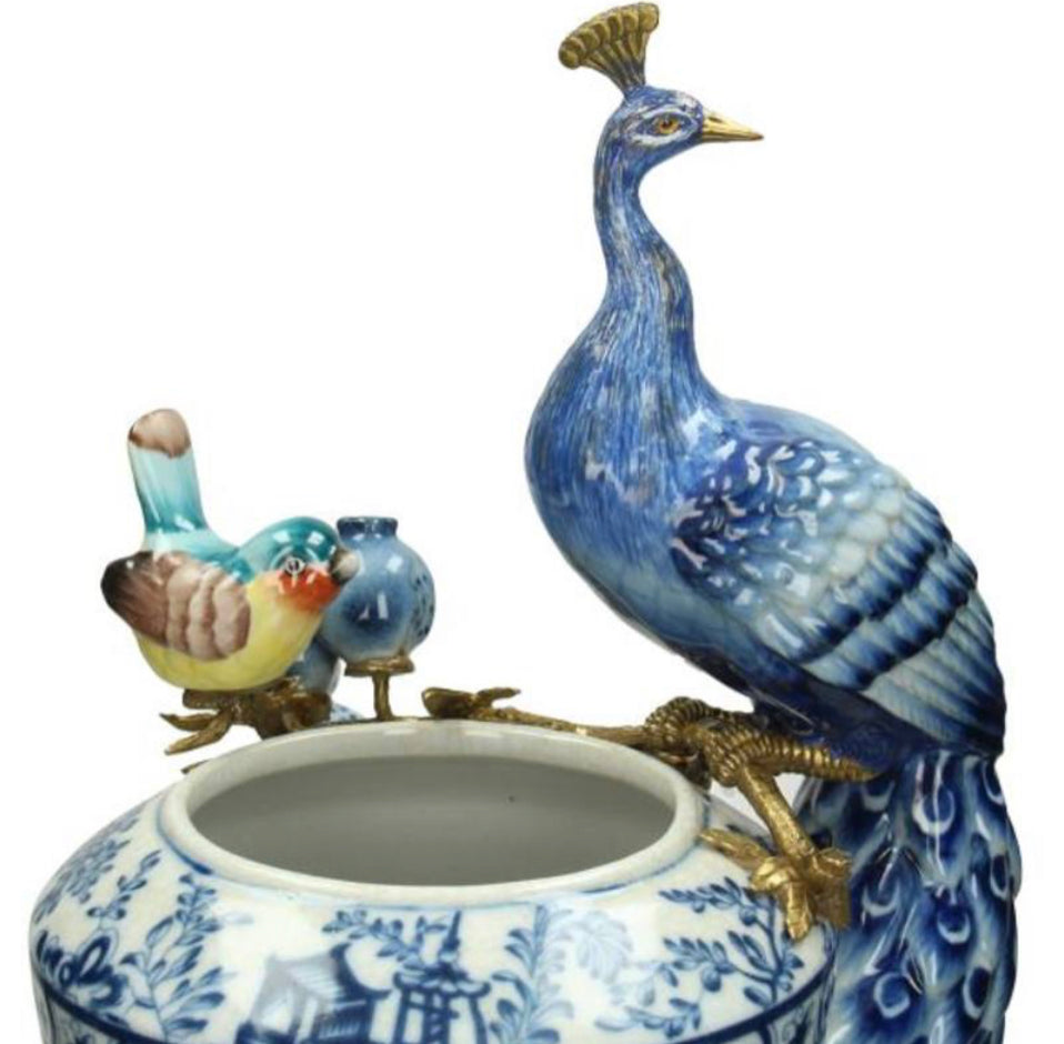 Vaas Pauw Blauw 26x25x51cm