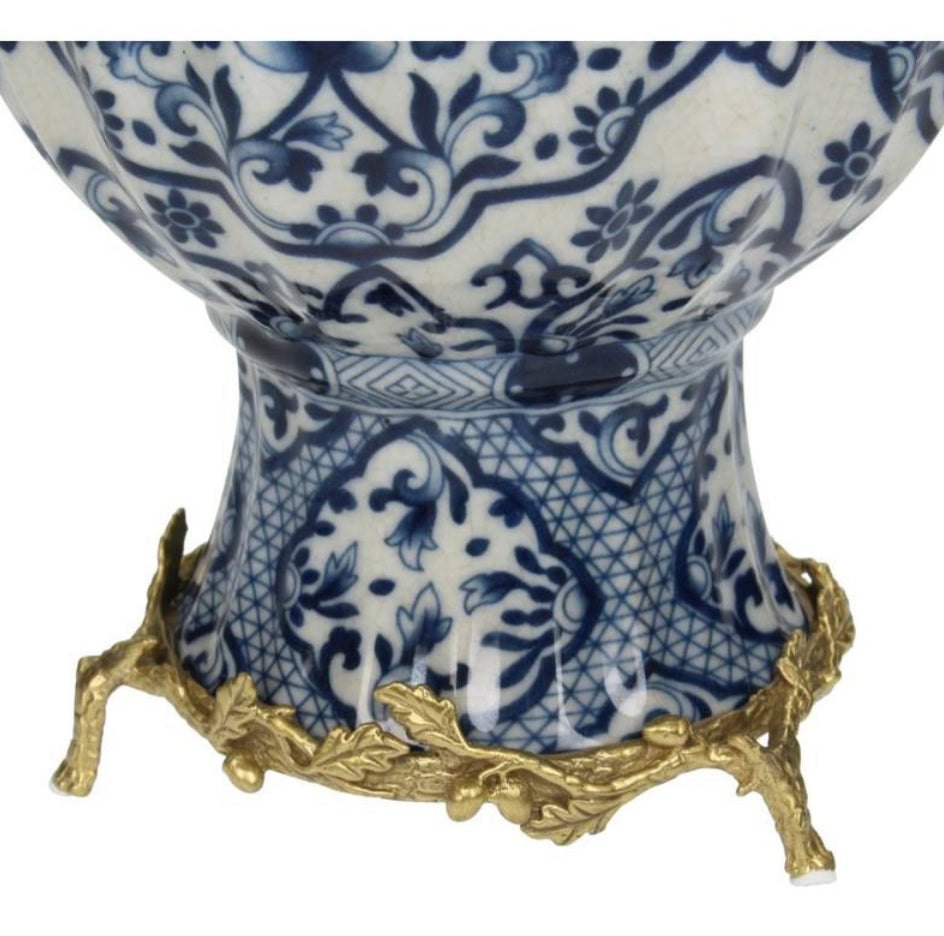 Vaas Vogel Blauw 26x21x38cm