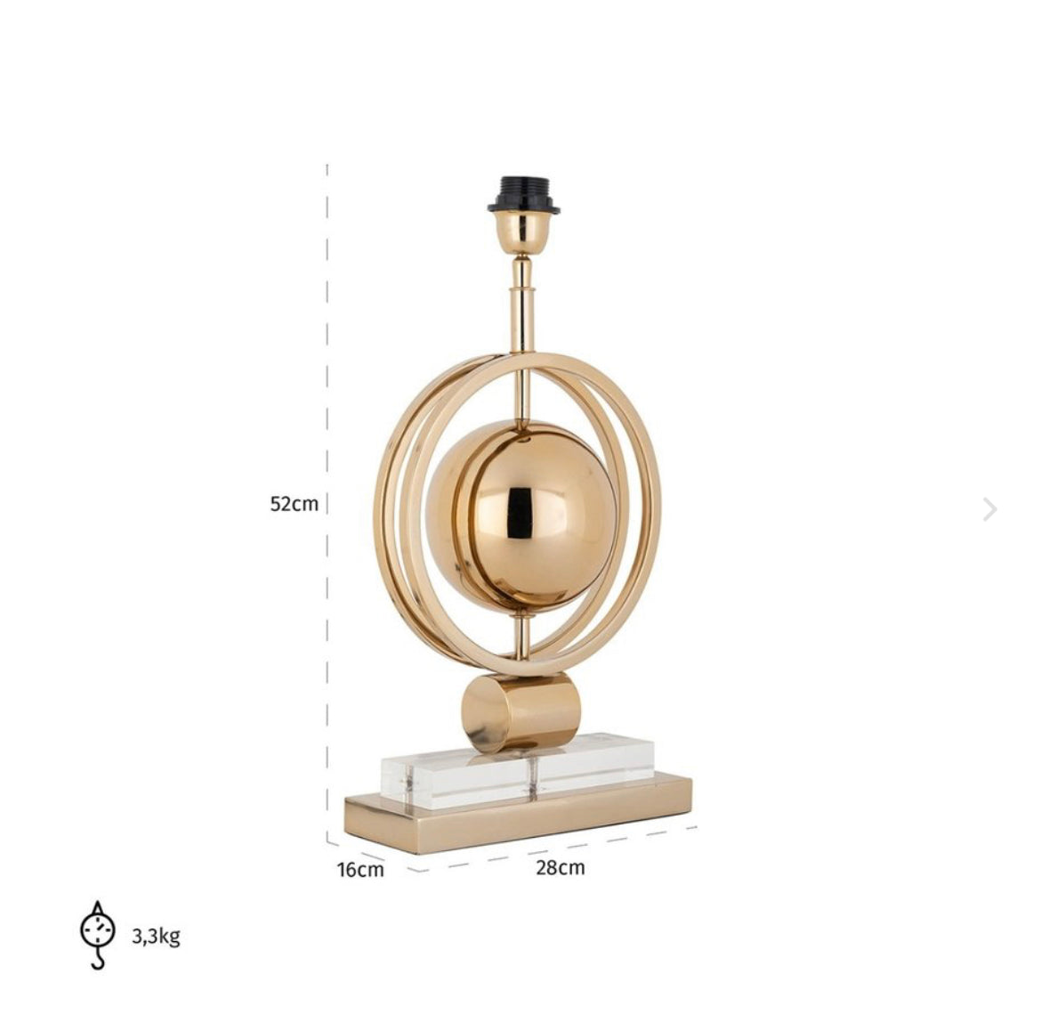 Richmond - Tafellamp Averil gold (Goud)