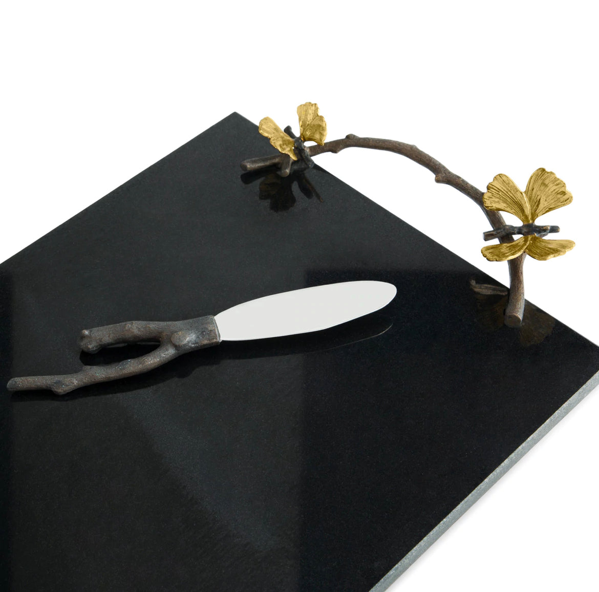 Michael Aram Butterfly Ginkgo Cheese Board w/ Knife