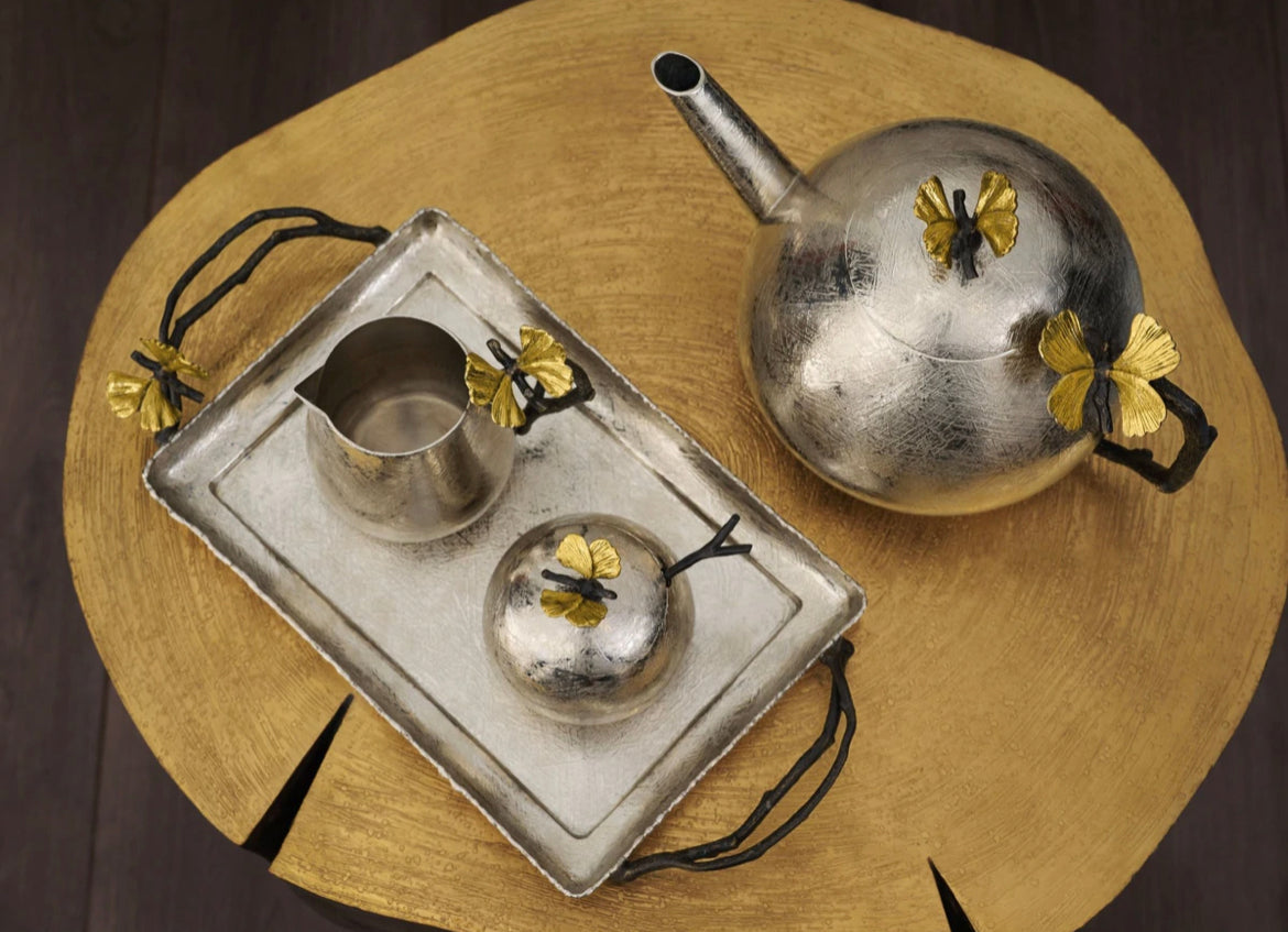 Michael Aram Butterfly Ginkgo Pot w/ Spoon