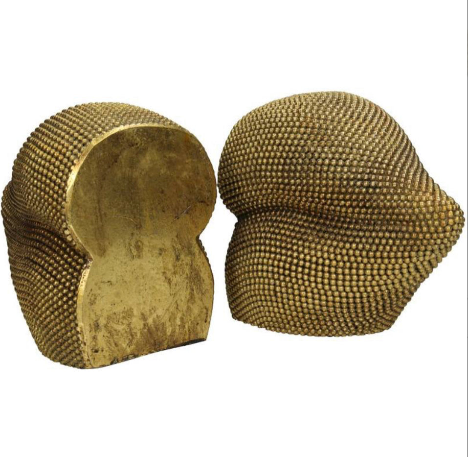Boekensteun Lippen Goud 29x11x14cm