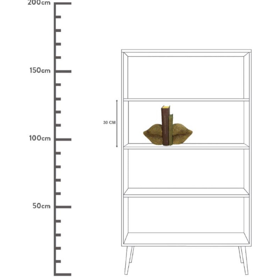 Boekensteun Lippen Goud 29x11x14cm