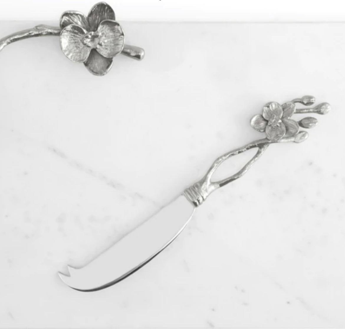 Michael Aram White Orchid Small Cheese Board w/ Knife